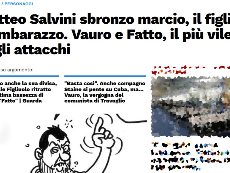 “Matteo Salvini sbronzo marcio, il figlio in imbarazzo. Vauro e Fatto, il più vile degli attacchi” — Libero