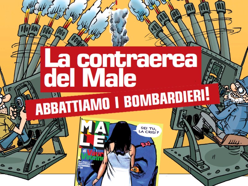 La contraerea del MALE: “ABBATTIAMO I BOMBARDIERI!” di Vauro, Vincino e Perini