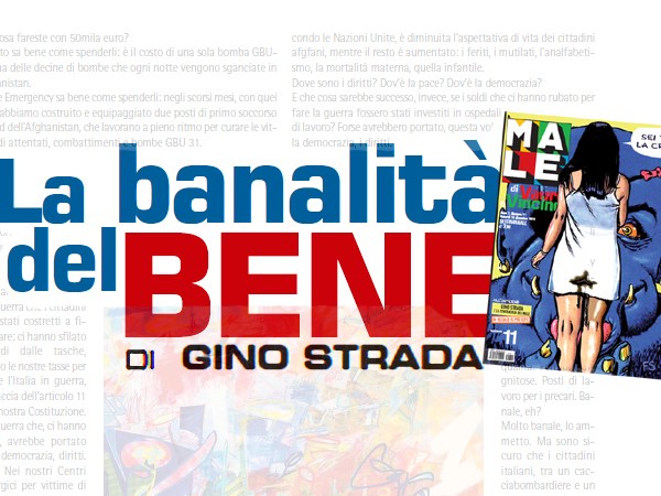 LA BANALITÀ DEL BENE, di Gino Strada
