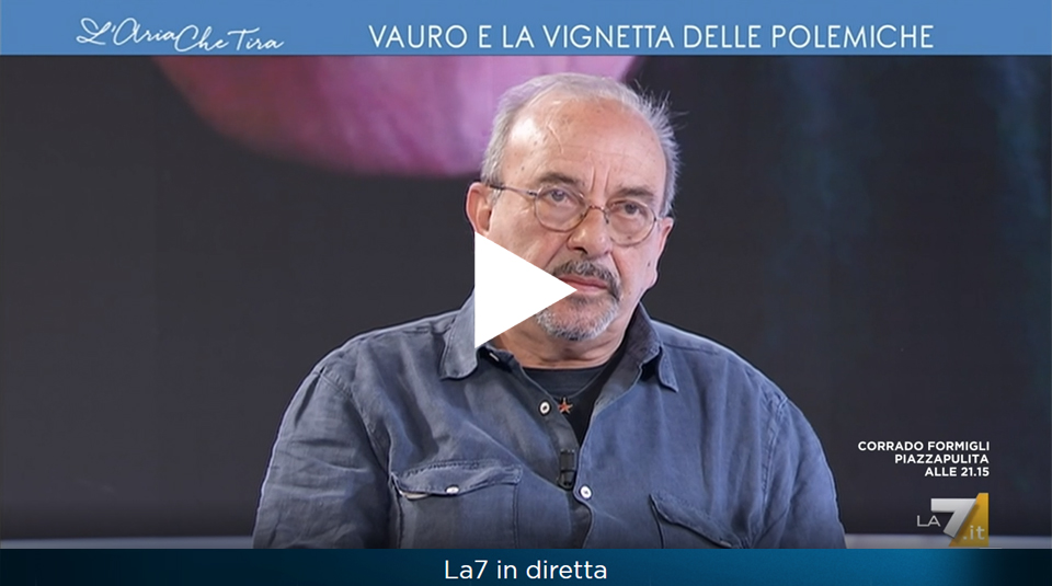 “Vauro e la vignetta delle polemiche” — Intervista integrale, LA7 VIDEO