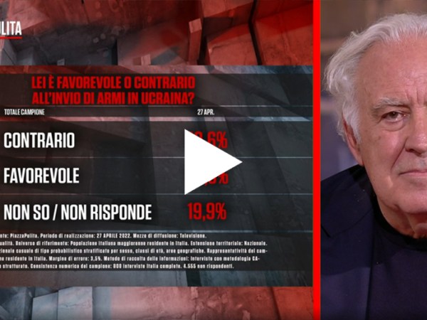 Invio armi in Ucraina, Santoro: “Il 99% dei partiti è a favore, quindi abbiamo un’opinione pubblica senza partito…” — LA7 VIDEO