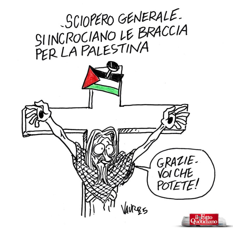 Sciopero generale per la Palestina (Il Fatto, 4 ott 2025)
