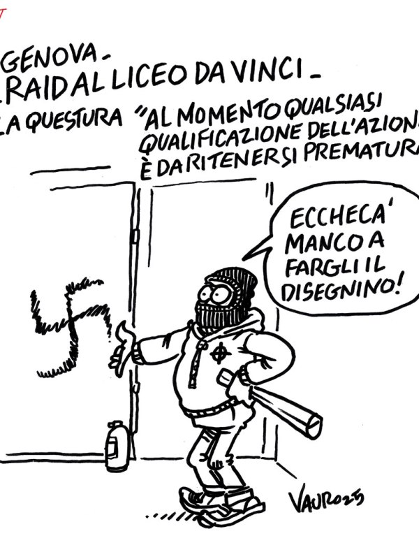 Genova, raid fascista al liceo Da Vinci occupato (27 ott 2025)