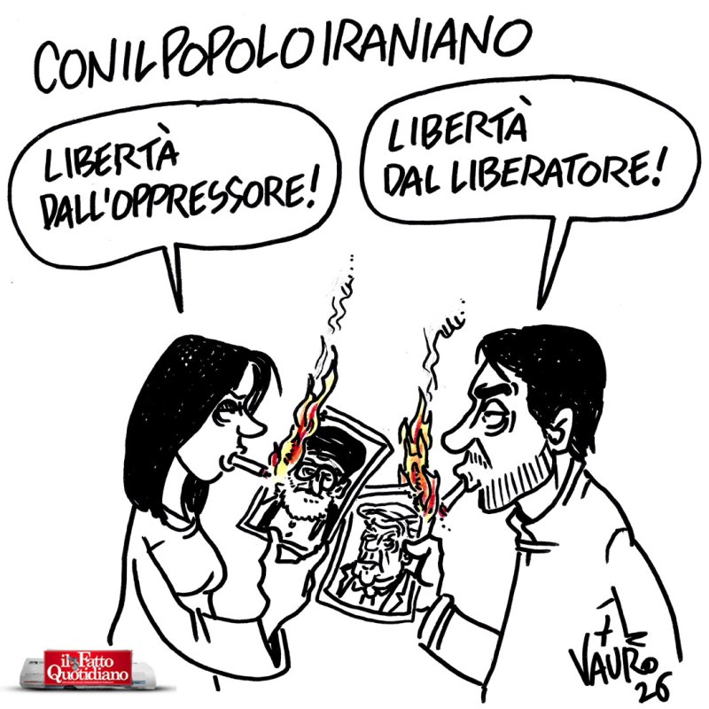 Con il popolo iraniano (Il Fatto, 15 gen 2026)
