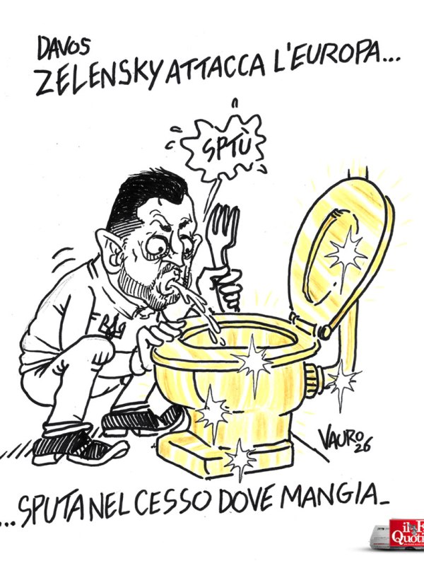 Davos, Zelensky attacca l’Europa (Il Fatto, 24 gen 2026)