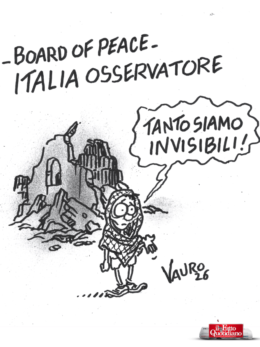 Gaza, Tajani: “L’Italia sarà nel Board of Peace da Paese osservatore” (Il Fatto, 17 feb 2026)