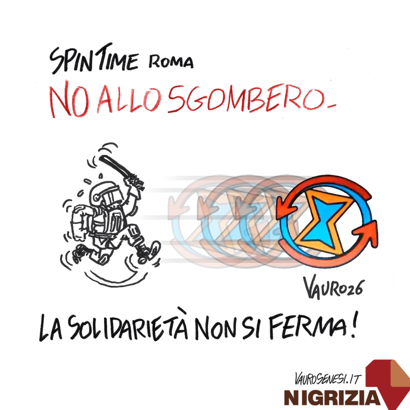 SpinTime, NO allo sgombero (Nigrizia, mar 2026)